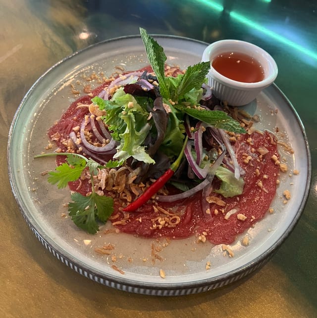 Tender Vietnamese Beef Carpaccio - Bo Tai Chanh.